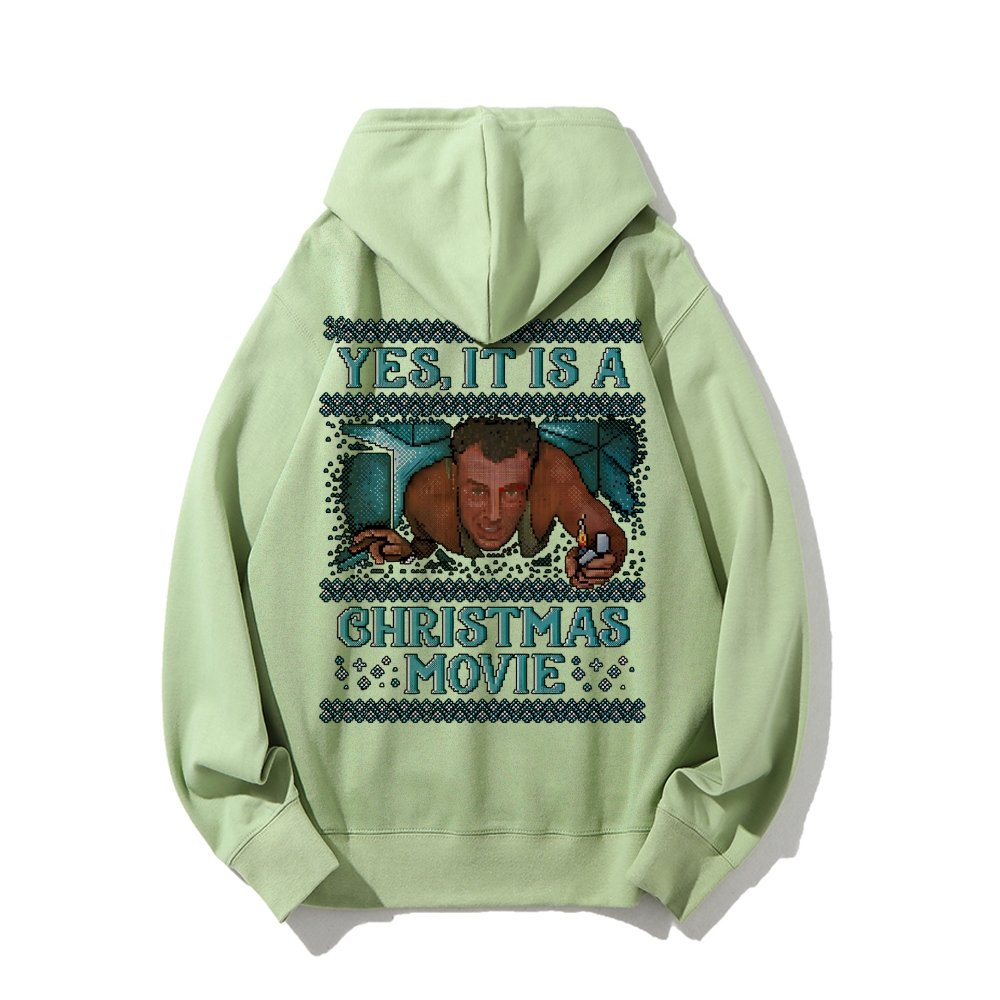 Gen-X Christmas Movie Printed Back Unisex Cotton Hoodie