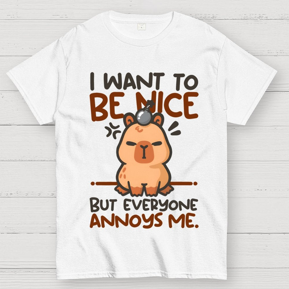Capy wants to be nice Unisex Geek T-Shirt