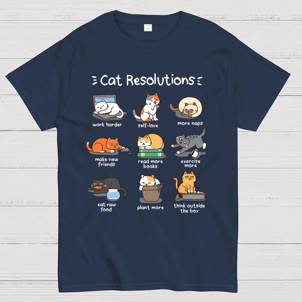 Cat Resolutions Geek T-Shirt
