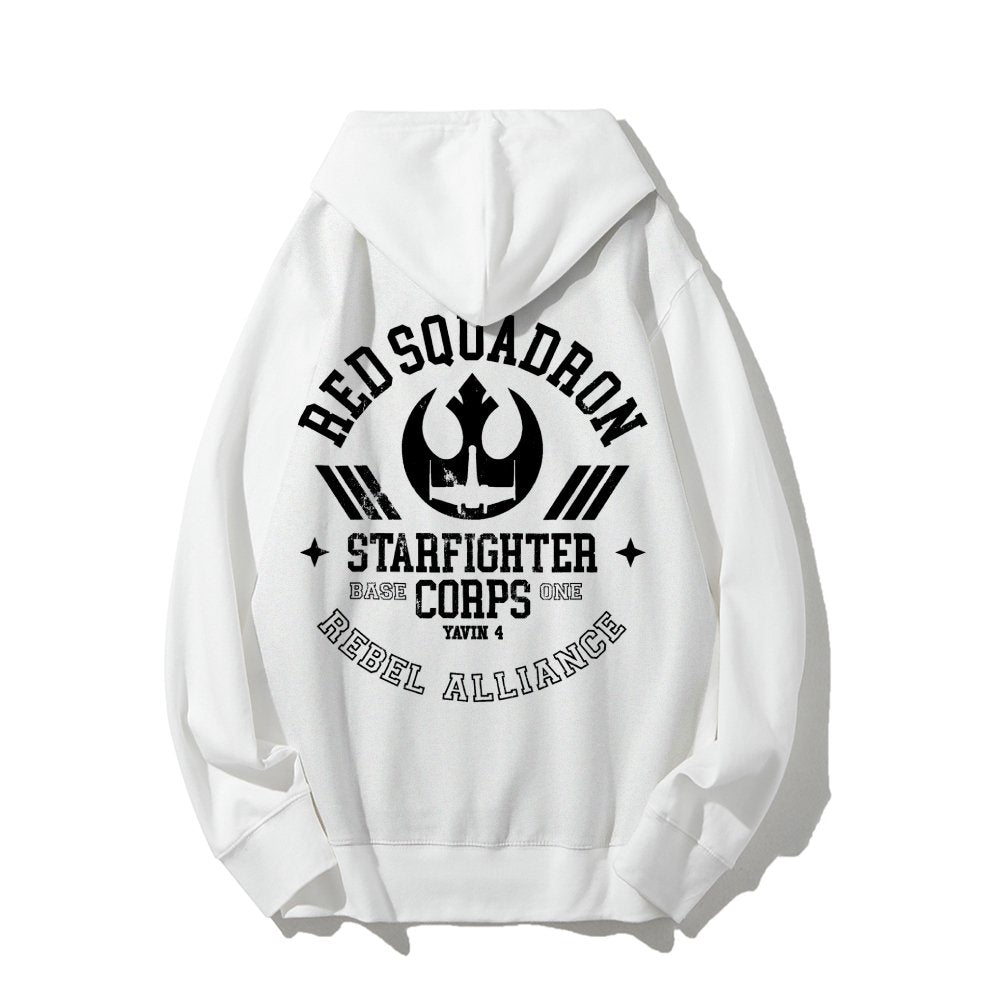 Red Team Base One Printed Back Unisex Cotton Hoodie