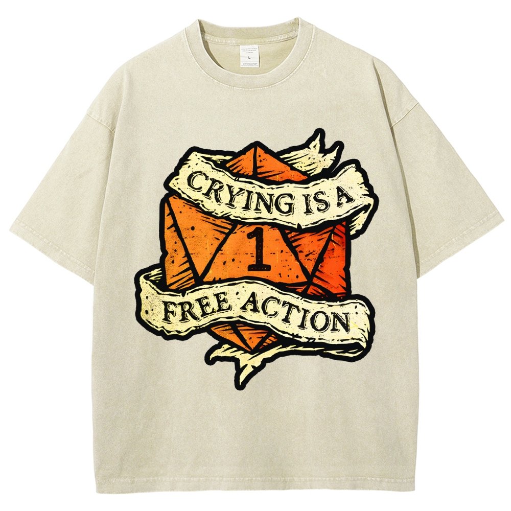Crying is a free action Vintage Distressed T-shirt
