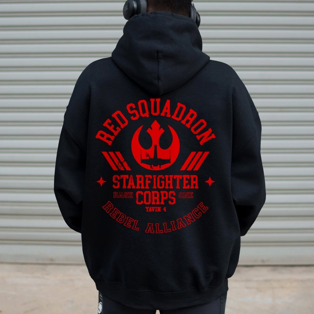 Red Team Base One Printed Back Unisex Cotton Hoodie