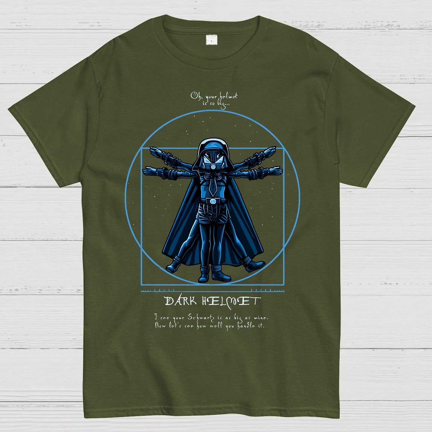 Vitruvian Helmet Geek T-Shirt