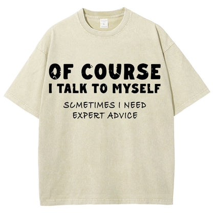 Talk To Myself Vintage Distressed T-shirt
