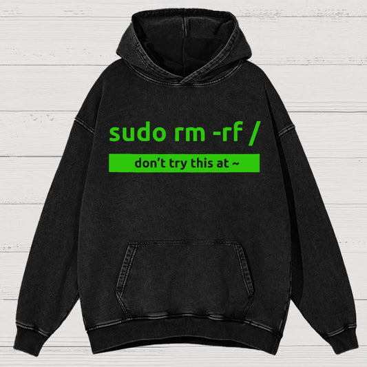 Sudo Linux Programming Command Nerd Vintage Distressed Hoodie
