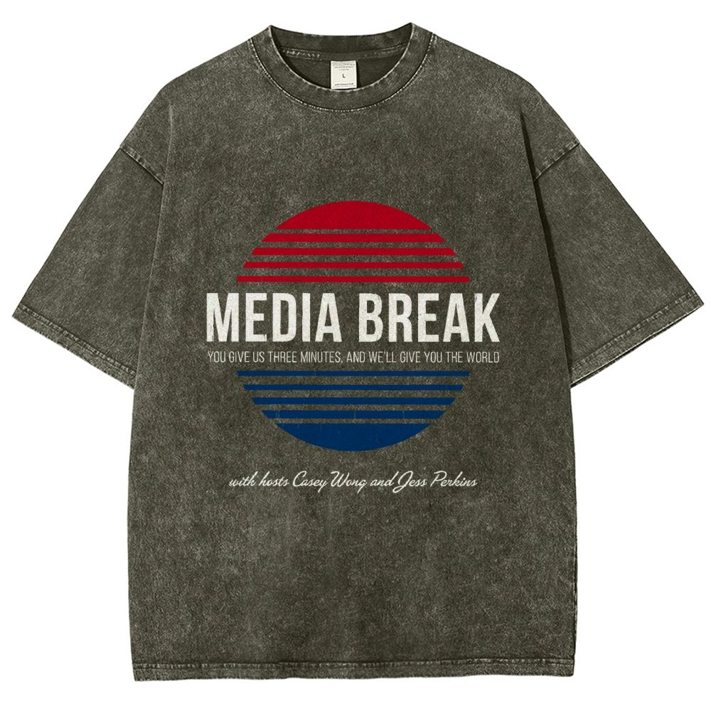 Media Break Vintage Distressed T-shirt