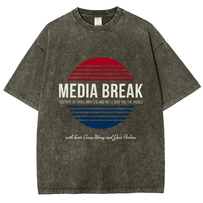 Media Break Vintage Distressed T-shirt