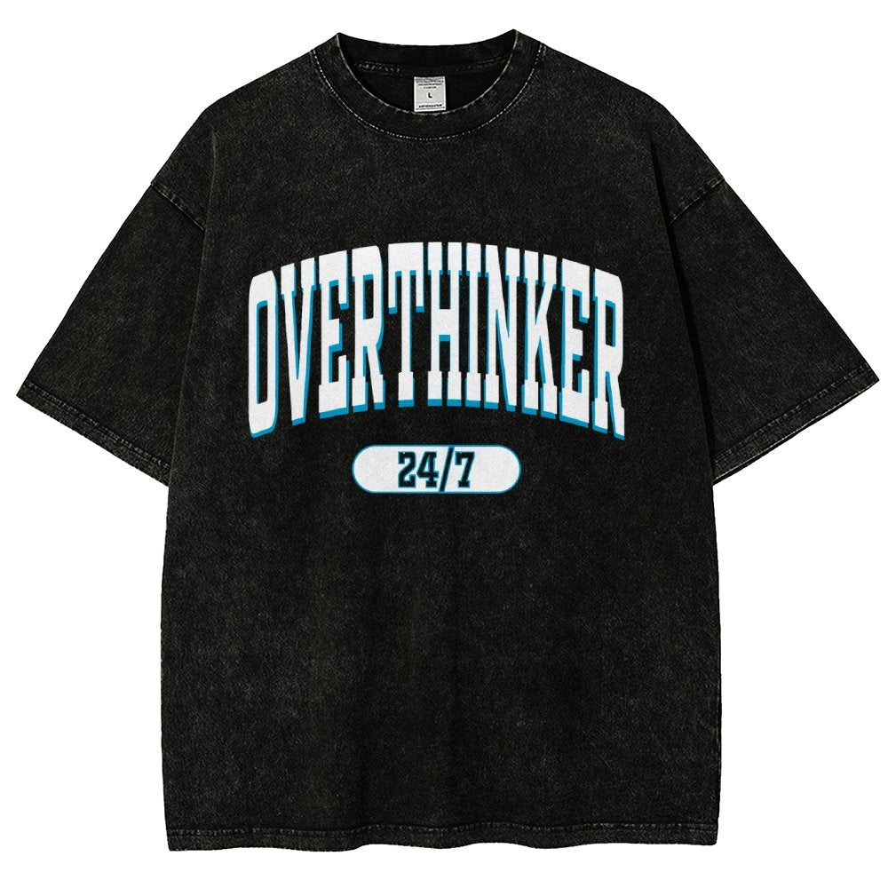 Overthinker All the time Vintage Distressed T-shirt