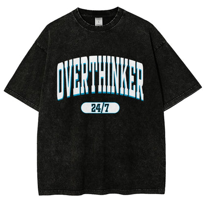 Overthinker All the time Vintage Distressed T-shirt
