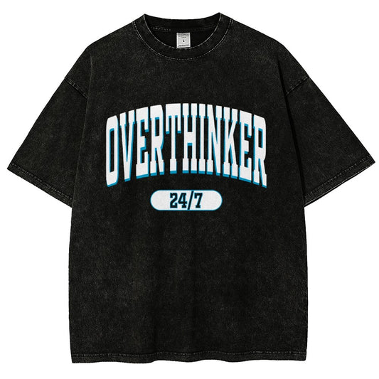 Overthinker All the time Vintage Distressed T-shirt