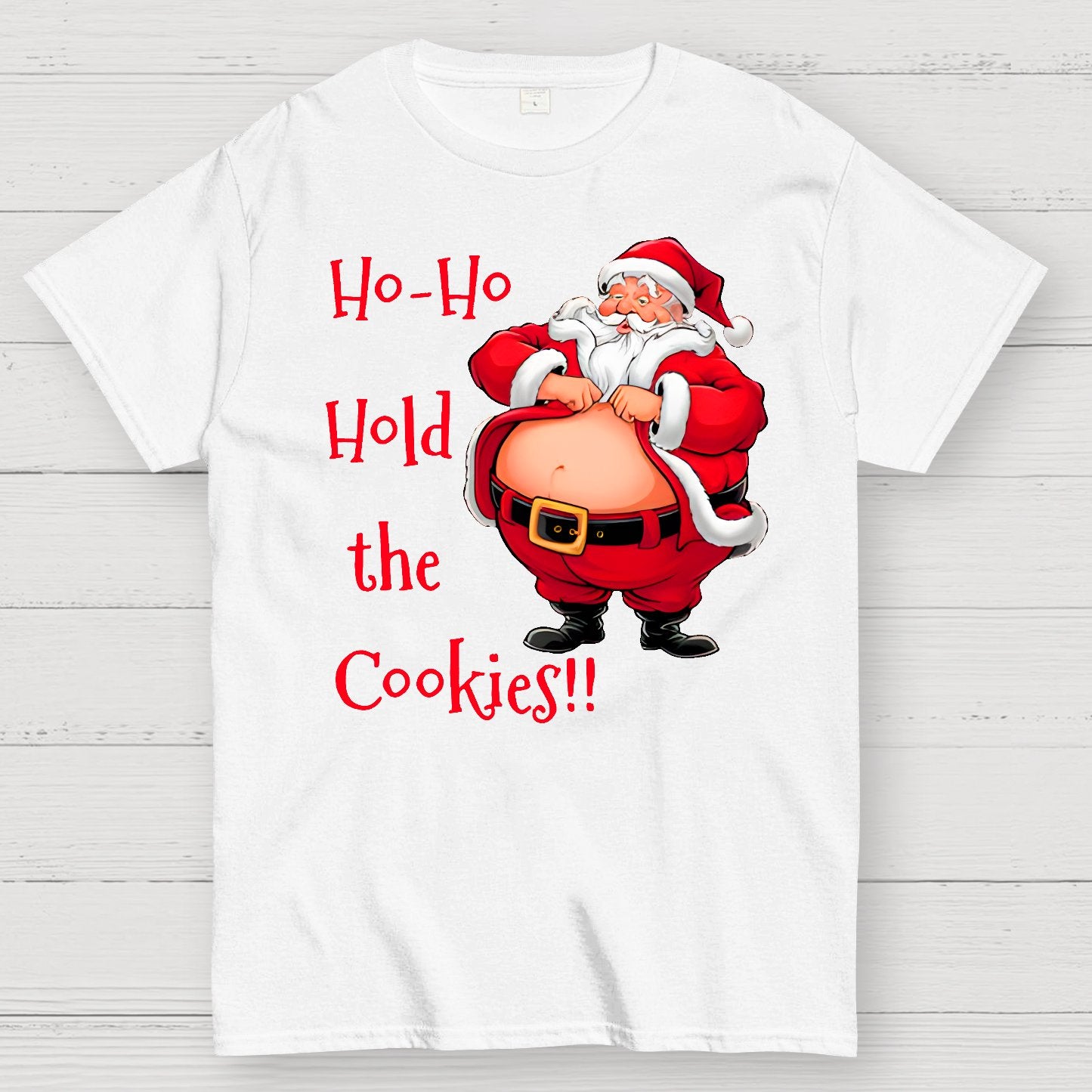 Christmas Fat Santa Geek T-Shirt