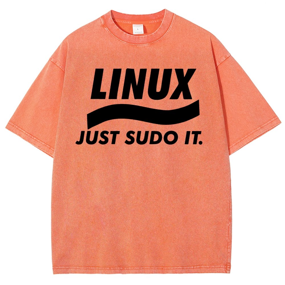 Linux Just Sudo It Vintage Distressed T-shirt