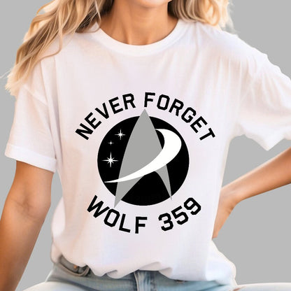 Never Forget Wolf 359 Geek T-Shirt