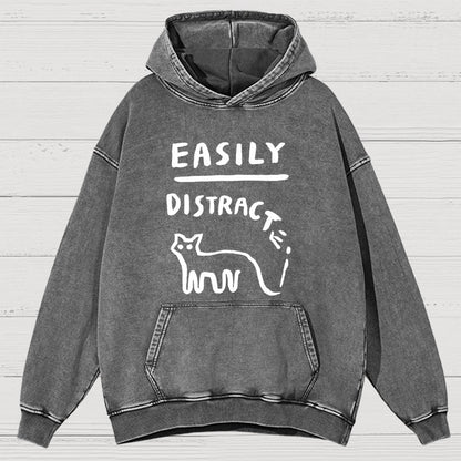 Easily Distrac Vintage Distressed Hoodie