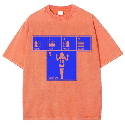 Five Elements Vintage Distressed T-shirt