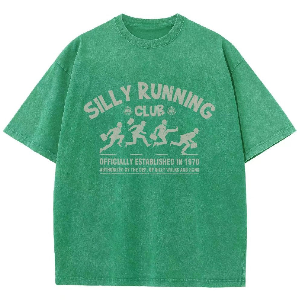Funny Silly Running Club Vintage Distressed T-shirt