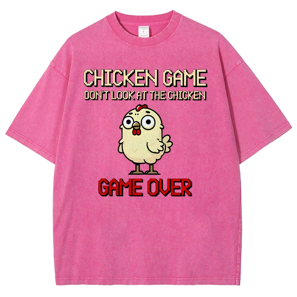 Chicken-game Vintage Distressed T-shirt