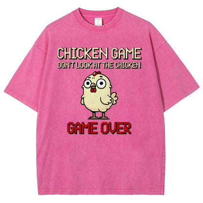 Chicken-game Vintage Distressed T-shirt