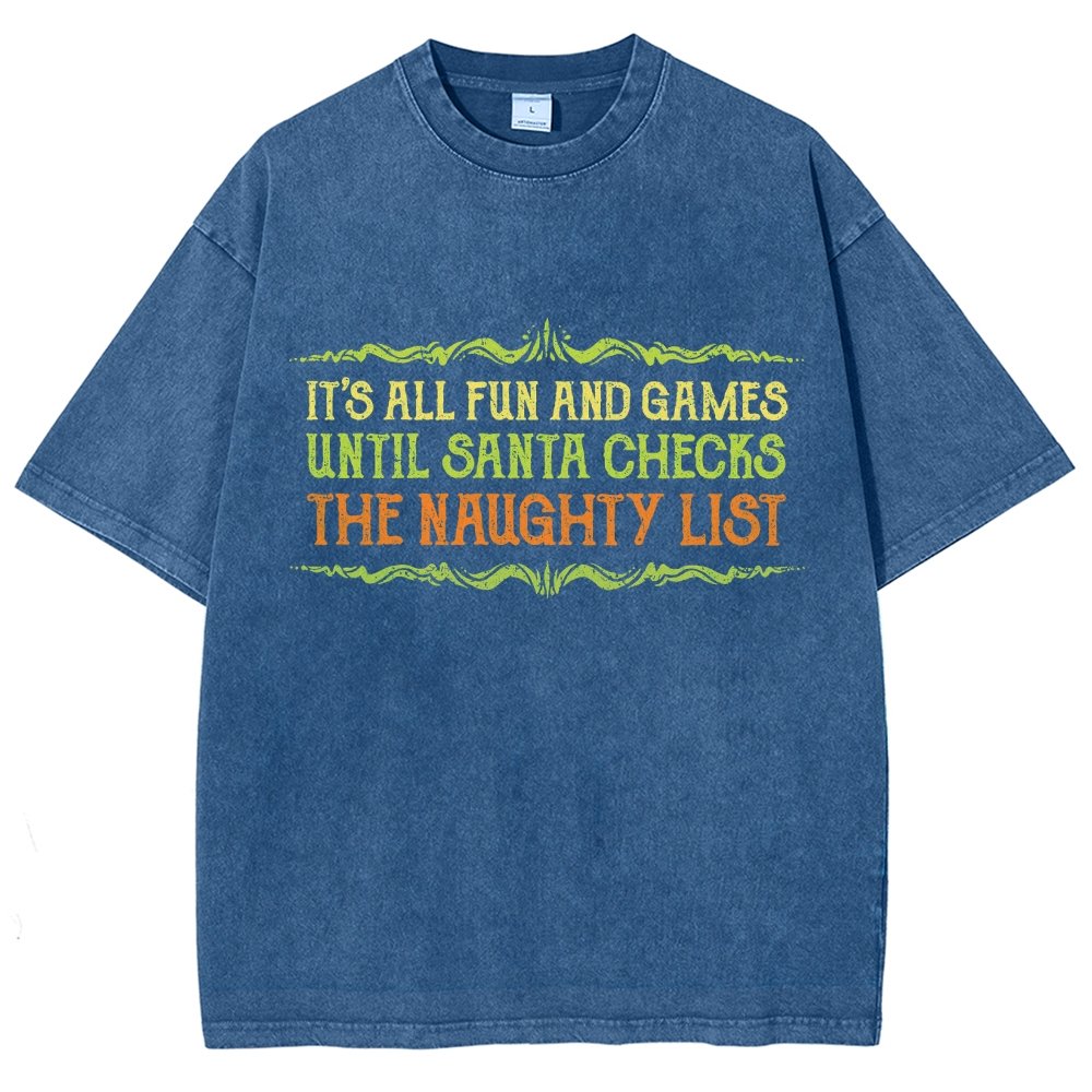 The Naughty List Vintage Distressed T-shirt