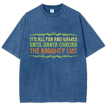 The Naughty List Vintage Distressed T-shirt