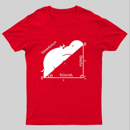 Funny Hippopotenuse Math Geeky T-Shirt