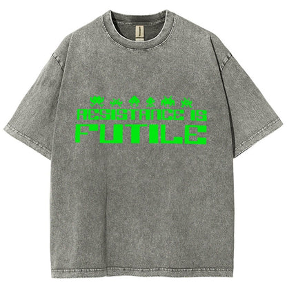 Resistance is Futile Vintage Distressed T-shirt