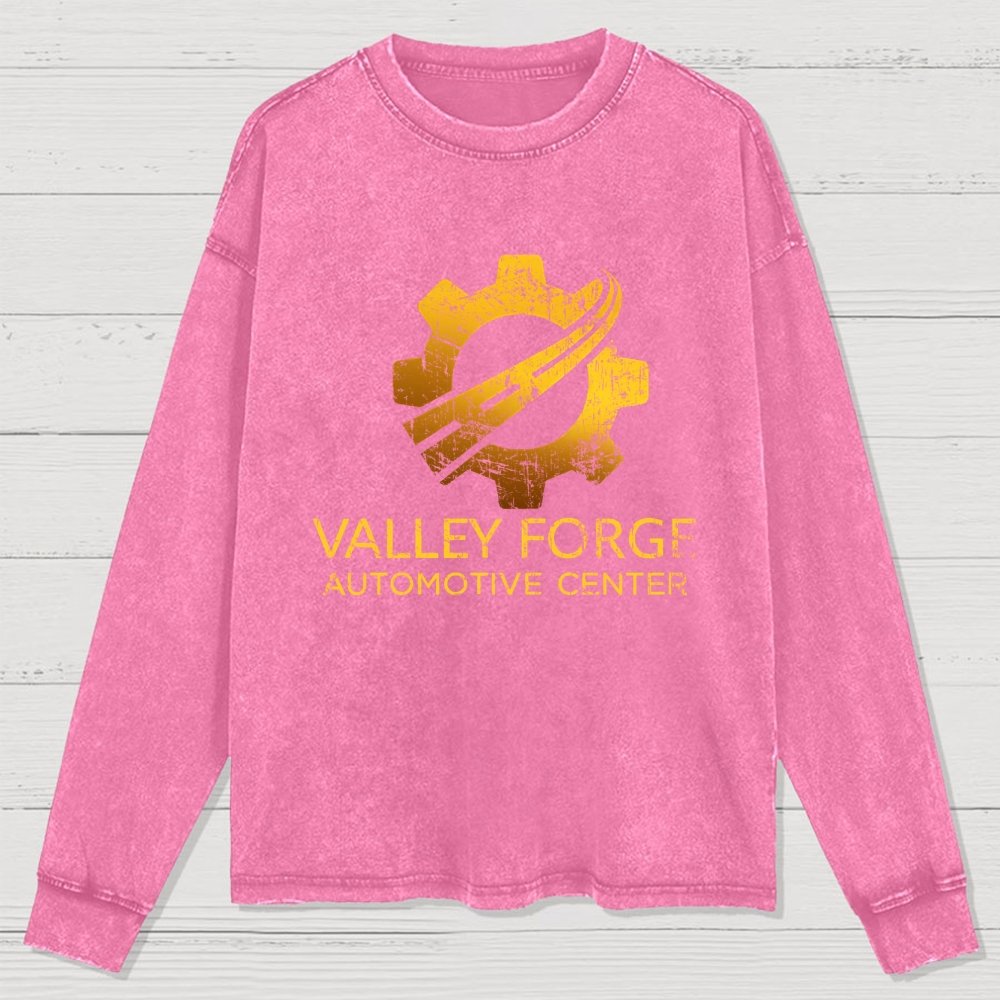 Funny Valley Forge Automotive Washed Long Sleeve Tee