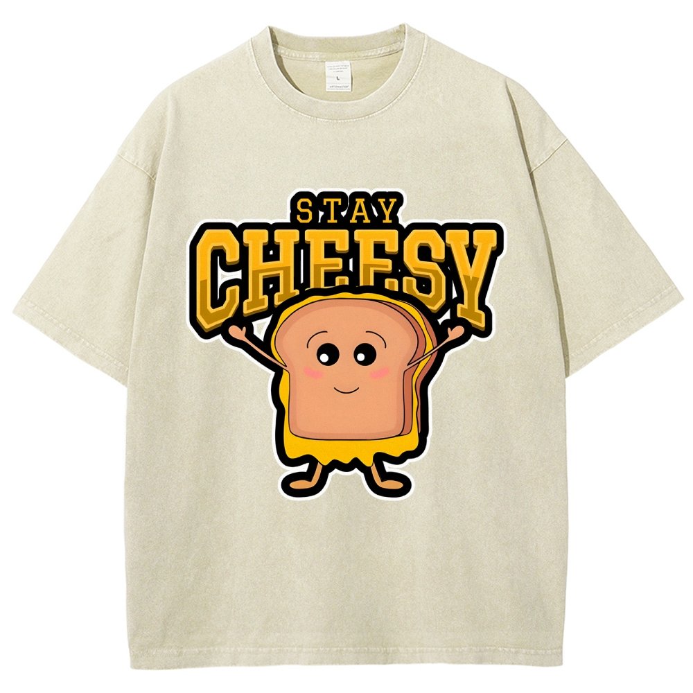 Sandwich Stay Cheesy Vintage Distressed T-shirt