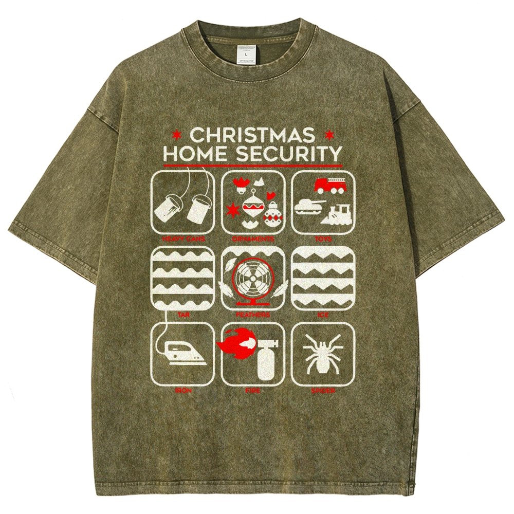 Christmas Home Security Vintage Distressed T-shirt