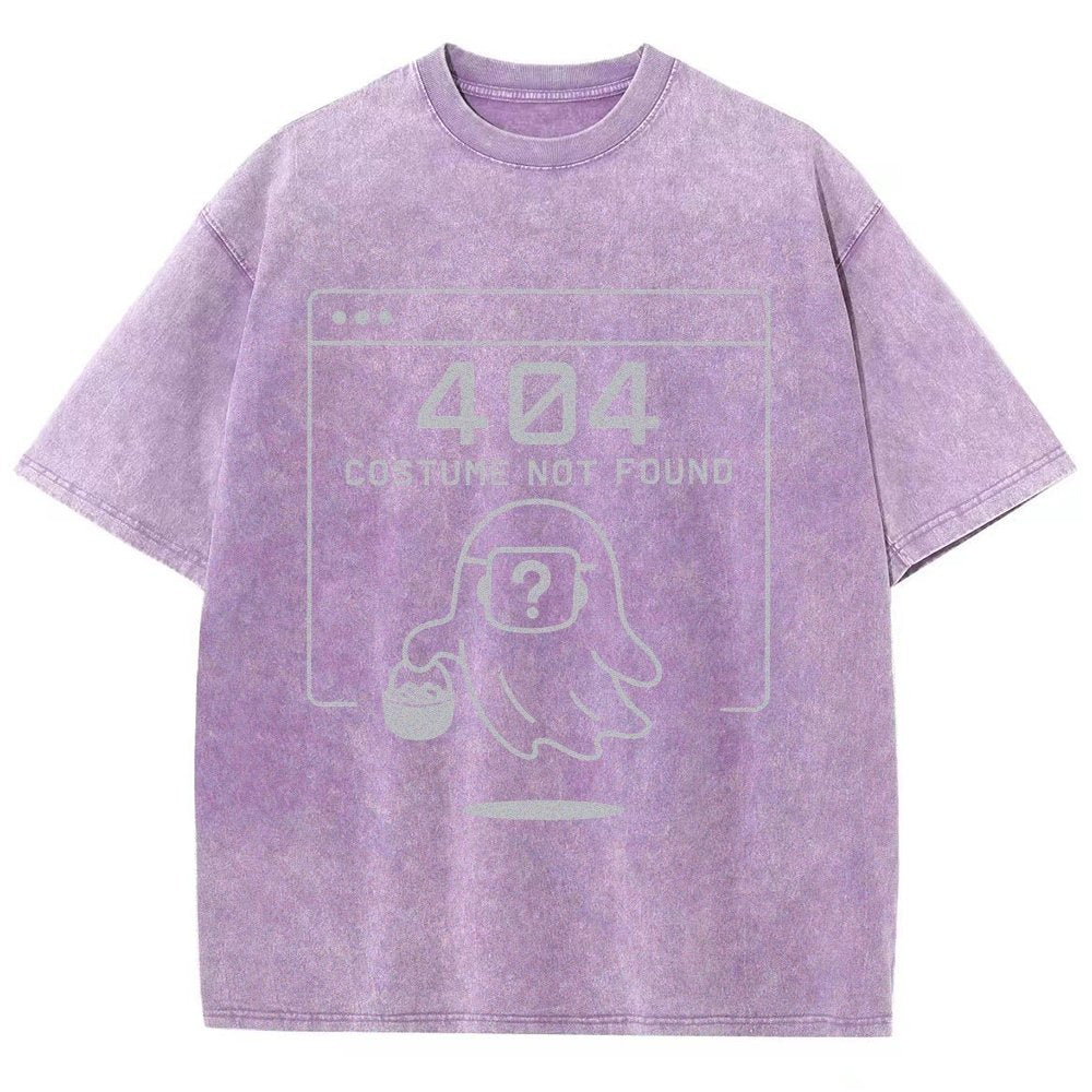 404 Costume Not Found  Funny Tech Halloween Vintage Distressed T-shirt