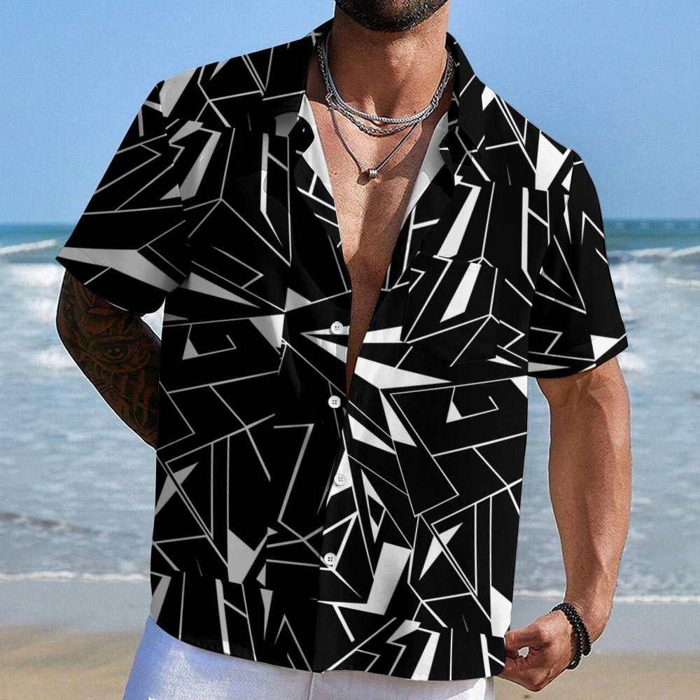 Geometric line Geek Hawaiian Shirt