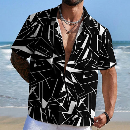 Geometric line Geek Hawaiian Shirt