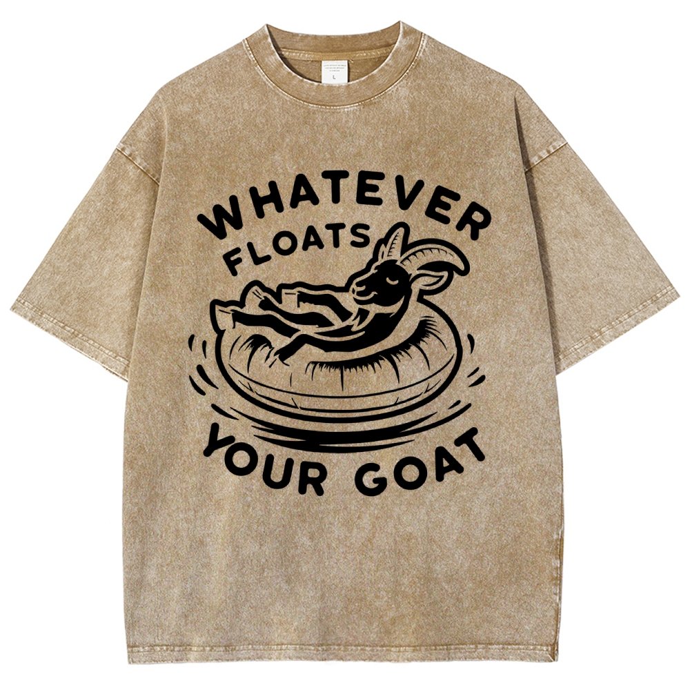 Whatever Floats Your Goat  Vintage Distressed T-shirt