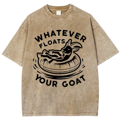 Whatever Floats Your Goat  Vintage Distressed T-shirt