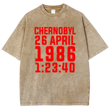 Chernobyl Nuclear Disaster Date And Time Vintage Distressed T-shirt