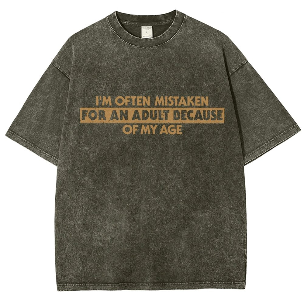 Because Of My Age Vintage Distressed T-shirt