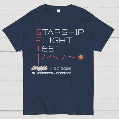 Starship Flight Test Milestone SFT1 Geek T-Shirt