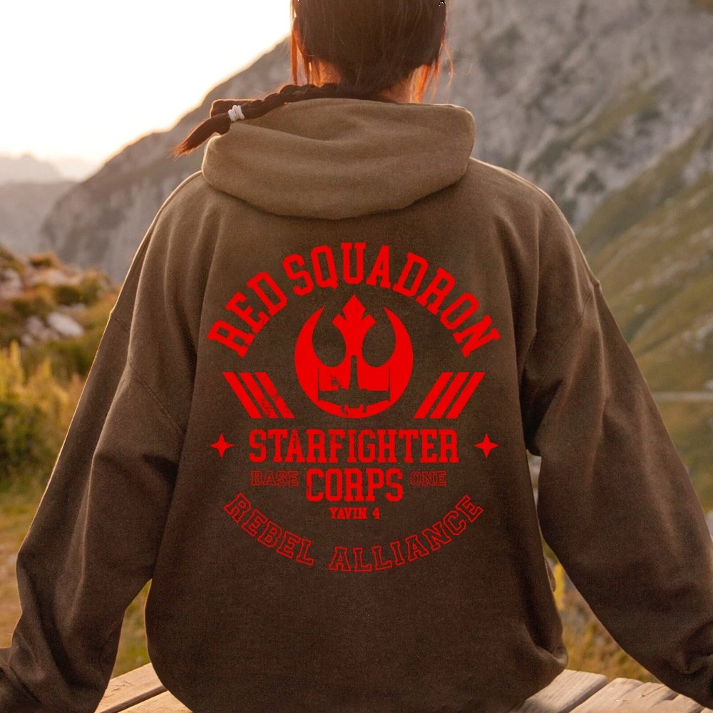 Red Team Base One Printed Back Unisex Cotton Hoodie