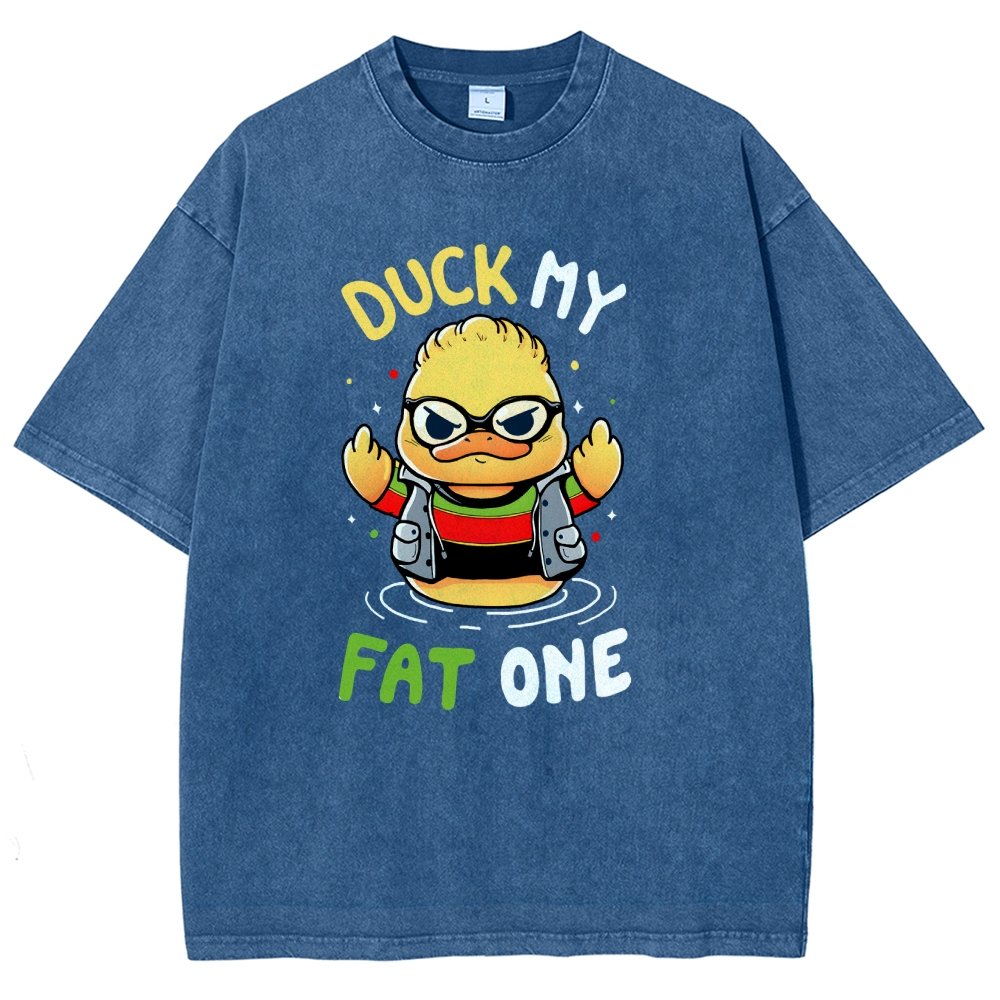 Duck My Fat One Vintage Distressed T-shirt