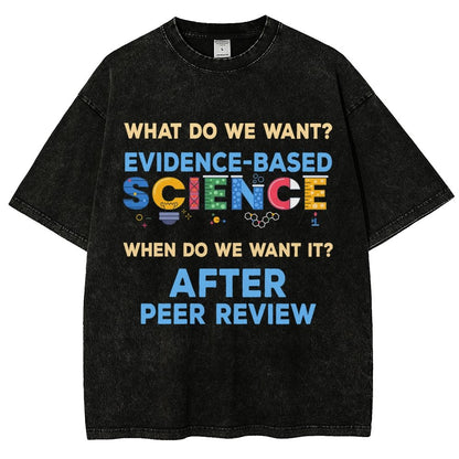We want evidence-based Science Vintage Distressed T-shirt