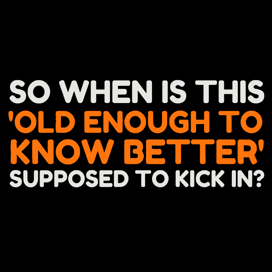 Old Enough To Know Better Geek T-Shirt