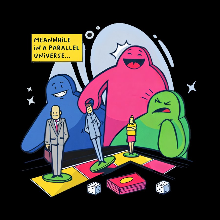 Meeples playing Board Games Geeky T-Shirt