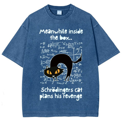 Schrodingers Cat Revenge Vintage Distressed T-shirt