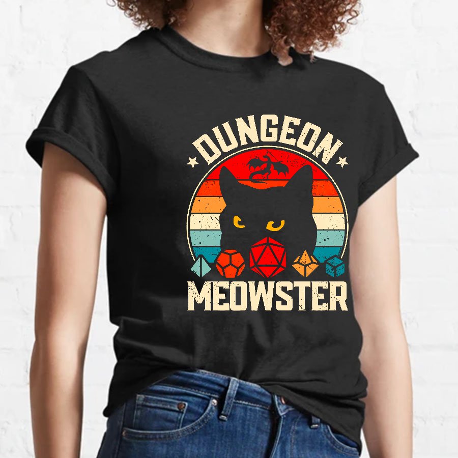 Dungeon Meowster Nerdy T-Shirt