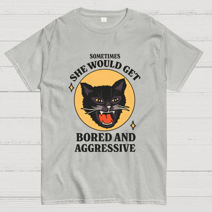 Angry Cat Funny Geek T-Shirt