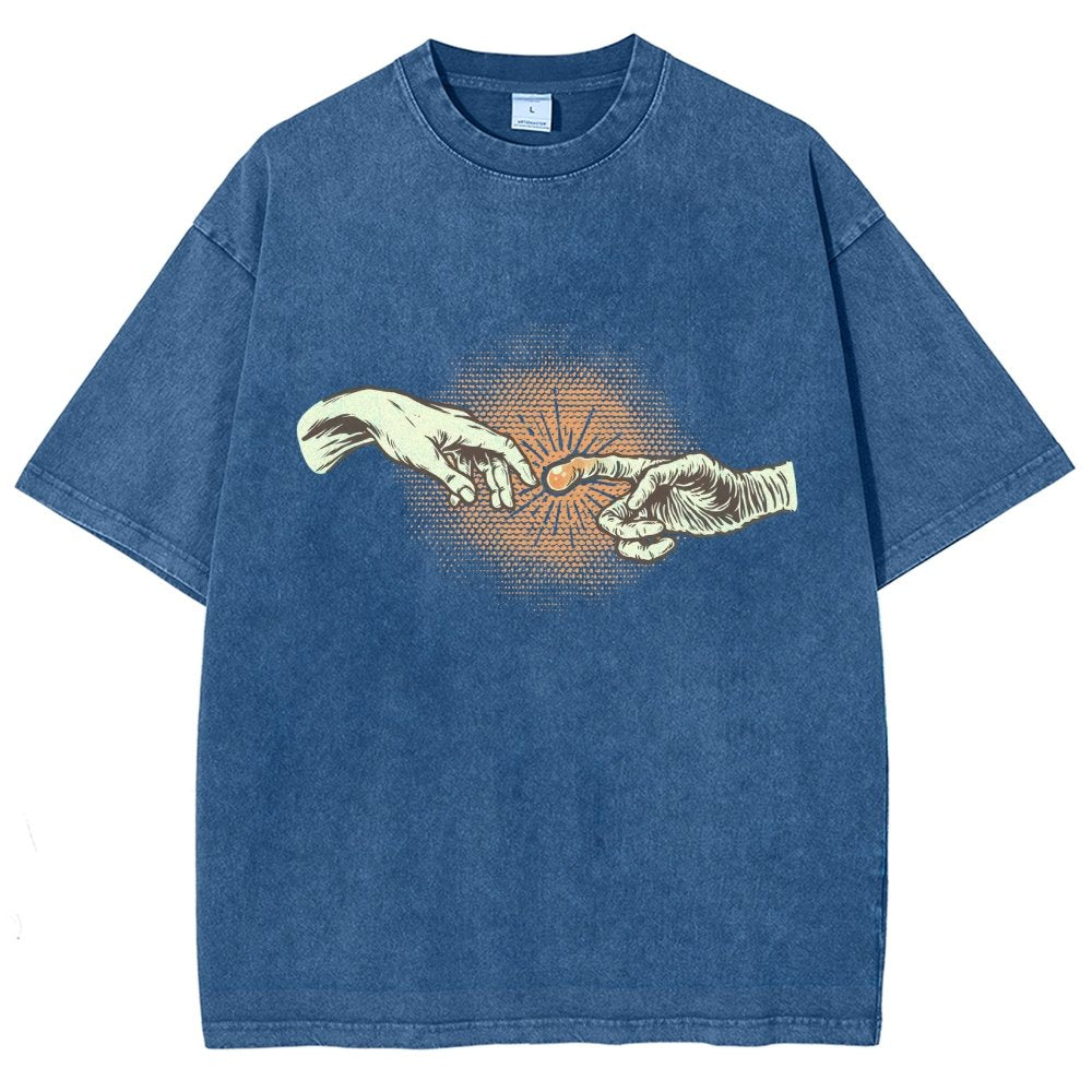 First Contact Vintage Distressed T-shirt