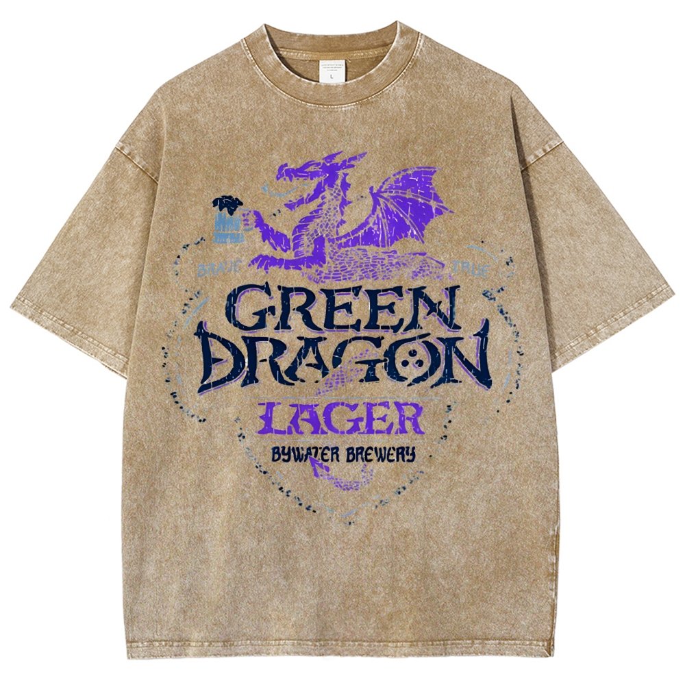 Green Dragon LageVintage Distressed T-shirt