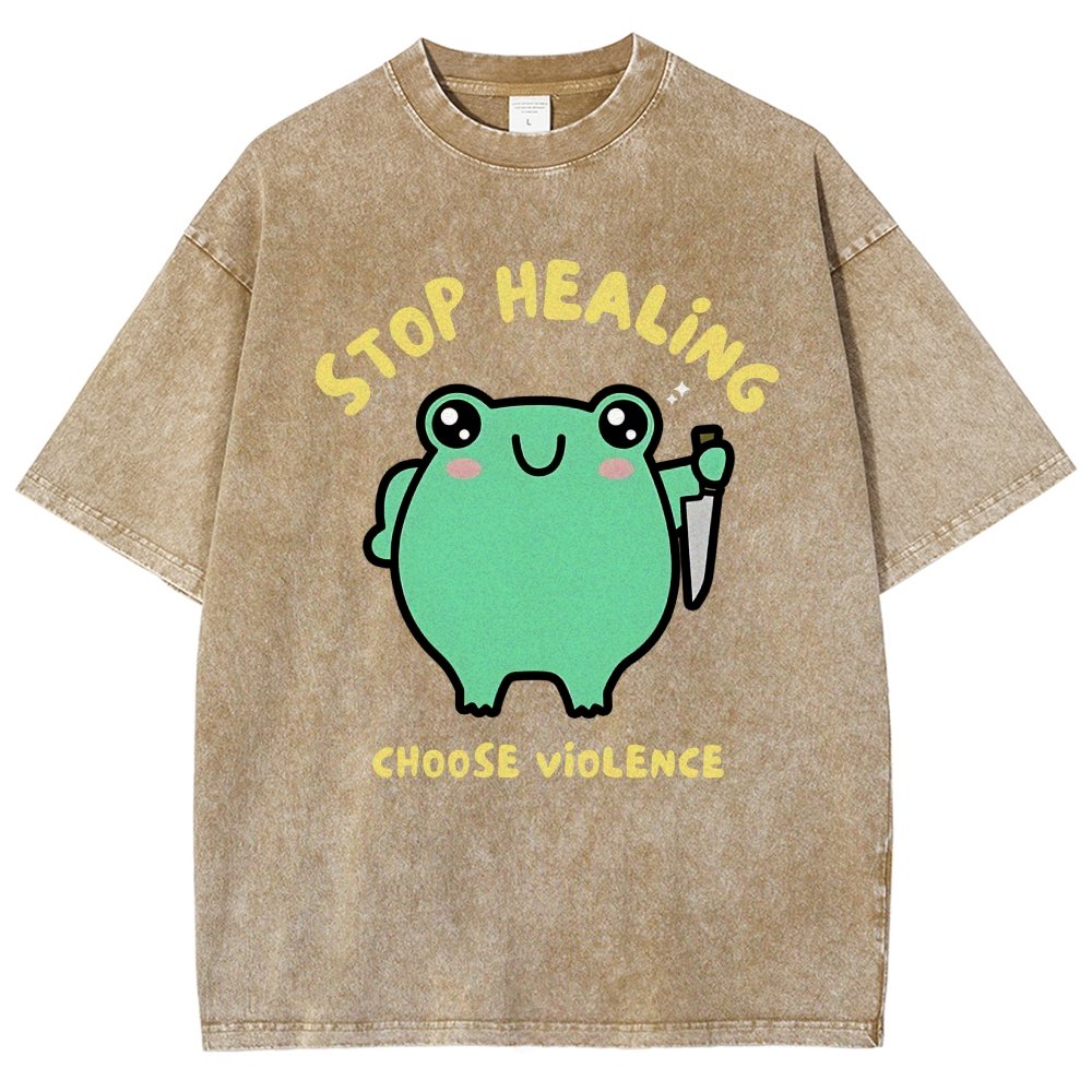 Stop Healing Choose Violence Vintage Distressed T-shirt