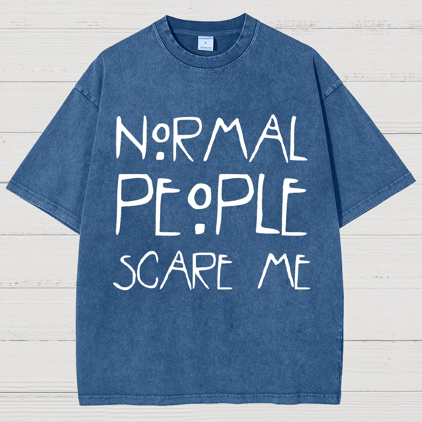 Normal People Scare Me Vintage Distressed T-shirt