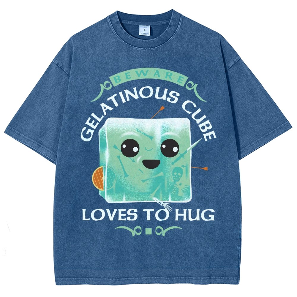 Gelatinous Cube Loves To Hug Vintage Distressed T-shirt